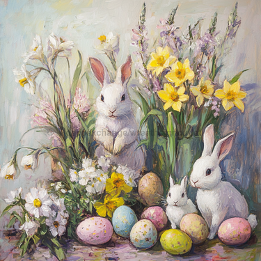 Easter Sign, Easter Florals,, DCO-12785, Sign For Wreath, 10x10